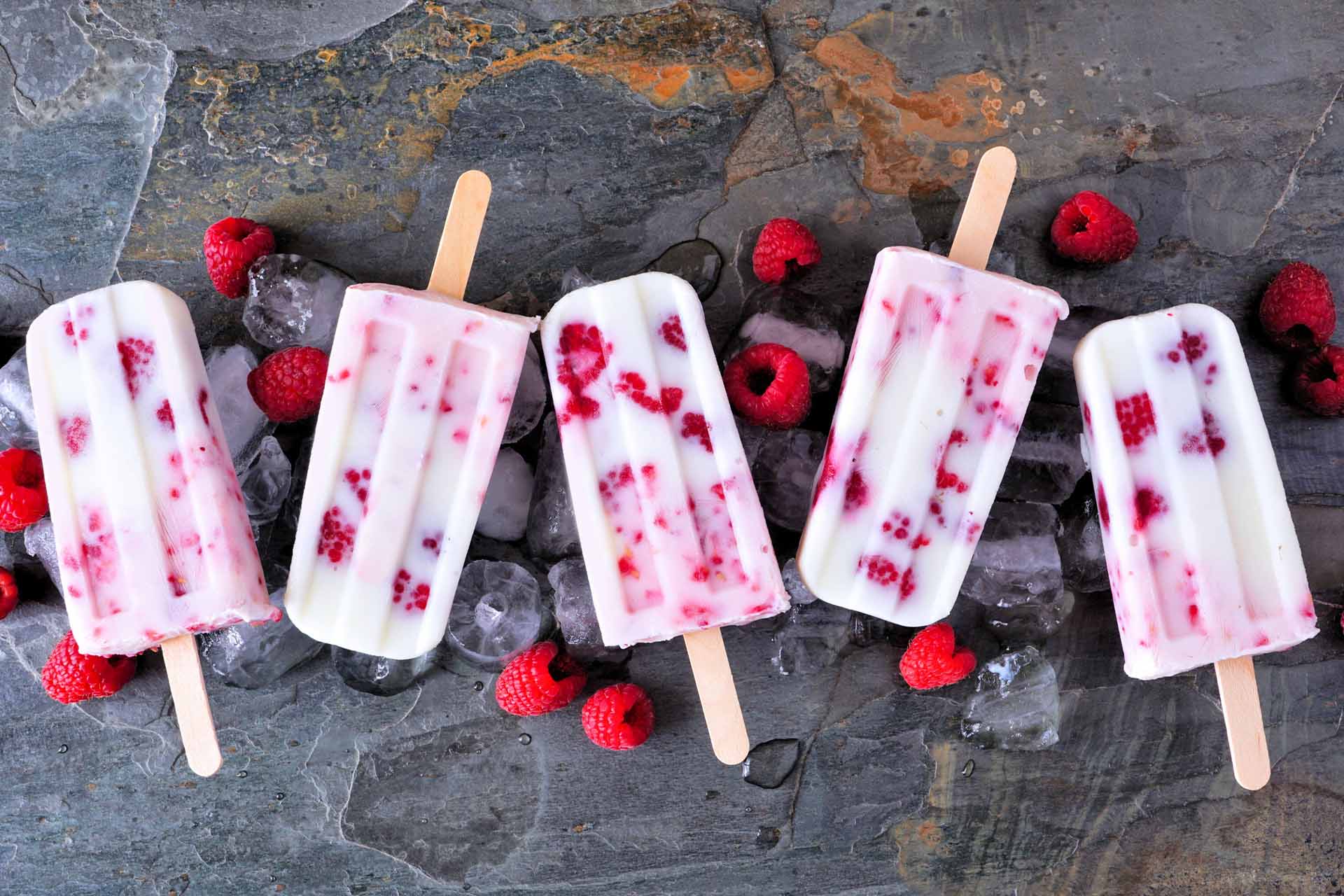 Raspberry Yogurt Ice Pops