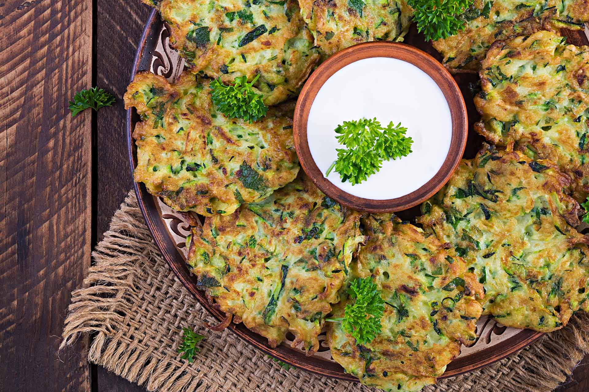 Featured image for “Zucchini & Pea Fritter”