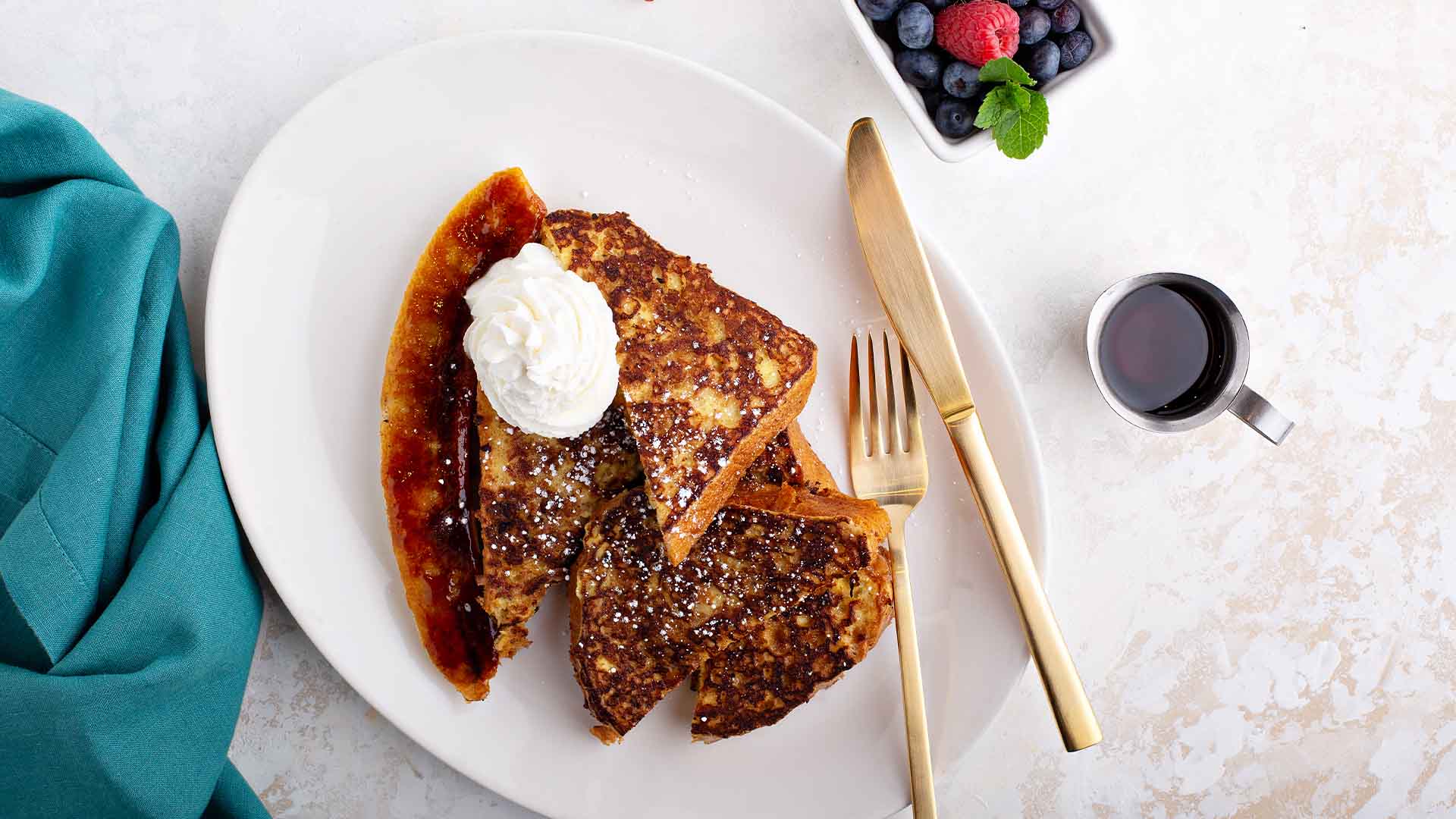 Brioche French Toast with Griddled Apples